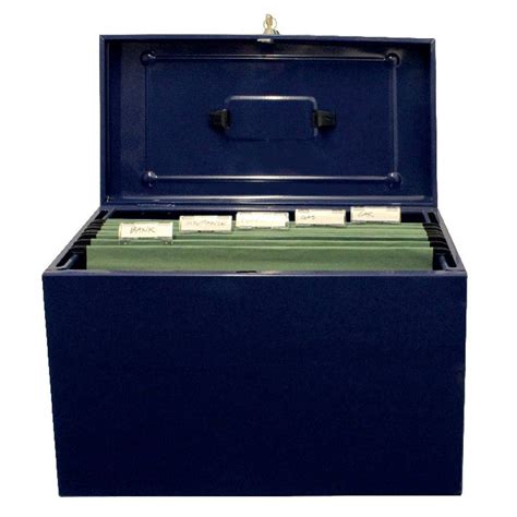 cathedral file box metal foolscap blue|Cathedral Metal File Box Foolscap Blue HOBL .